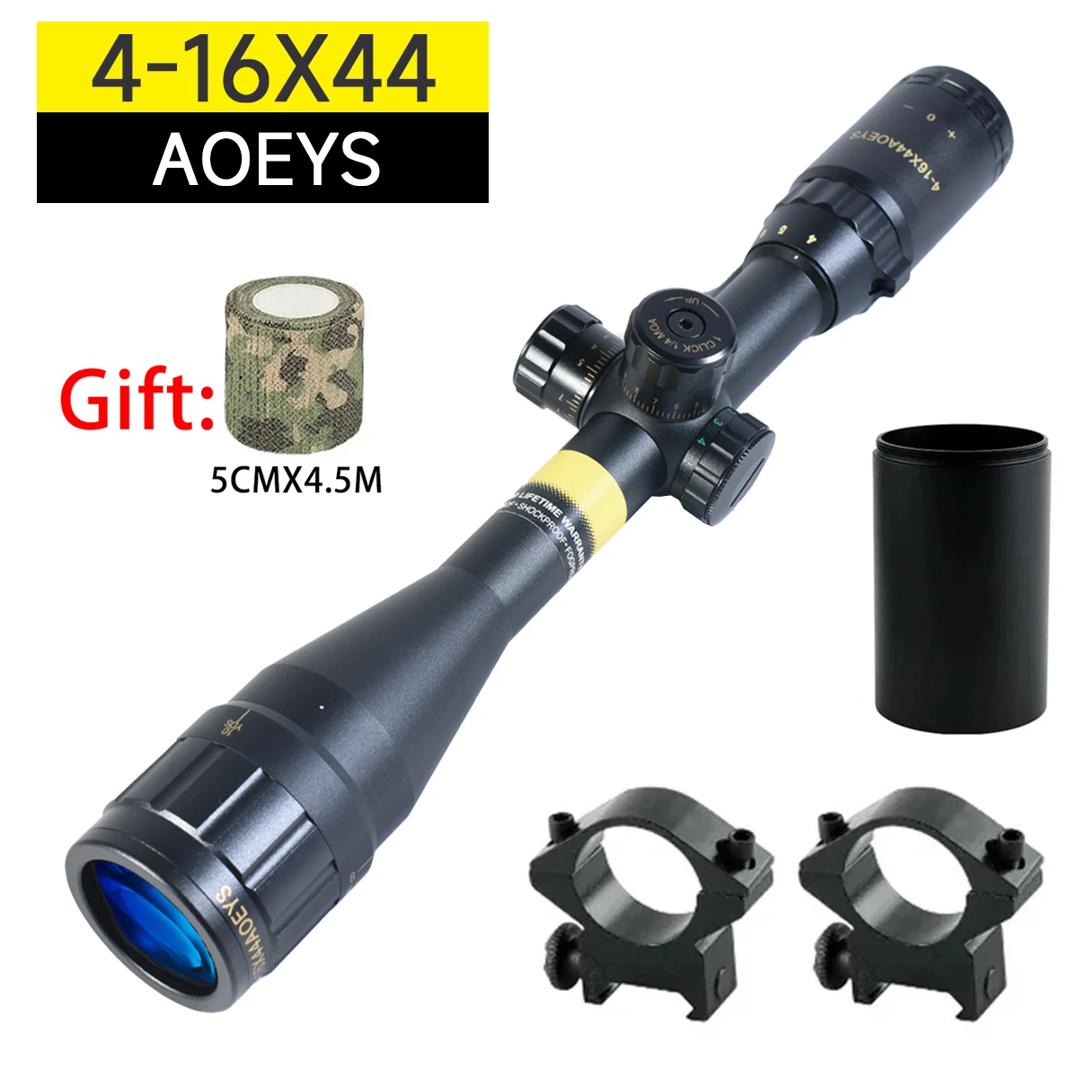 

Tactics 4-16x44 AOEYS Strategic Rifle Scope Hunting Reflex Optical Sight Green Red Illuminated Scope Airsoft Sniper Riflescope