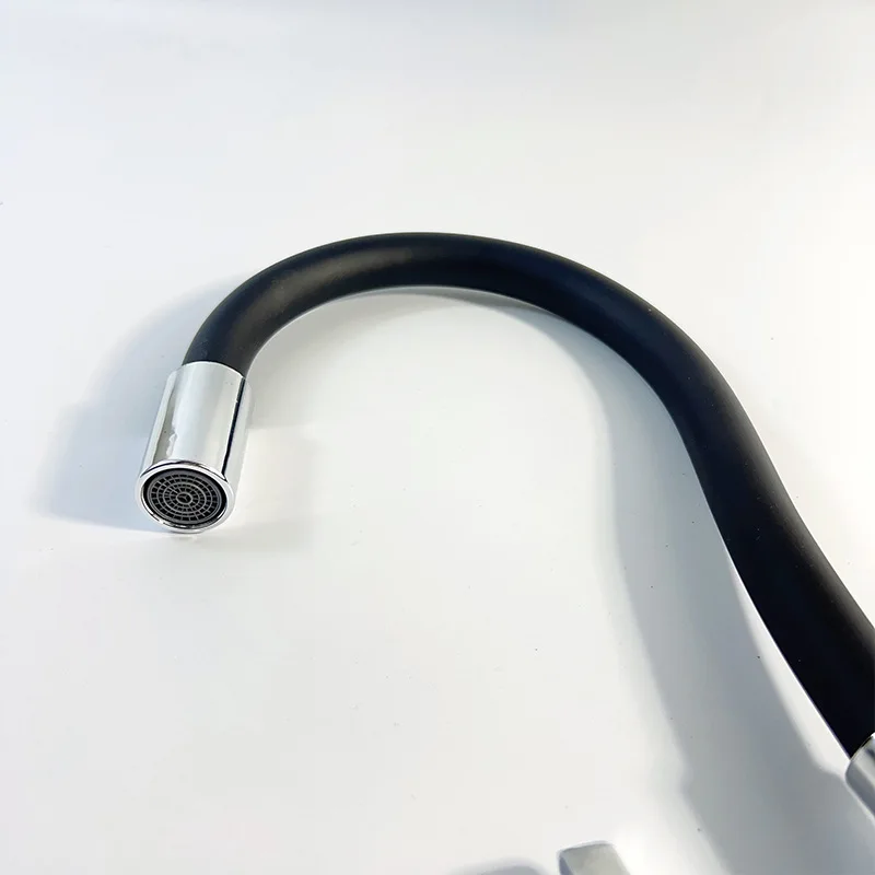 Hot and cold silicone tube, vegetable basin, washbasin, sink, quick open large bend faucet, bathroom sink, exposed water