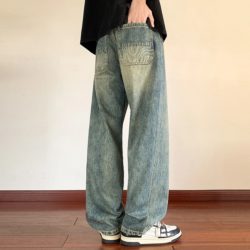 

Модные свободные повседневные универсальные джинсы с широкими штанинами Весна/Лето 2026