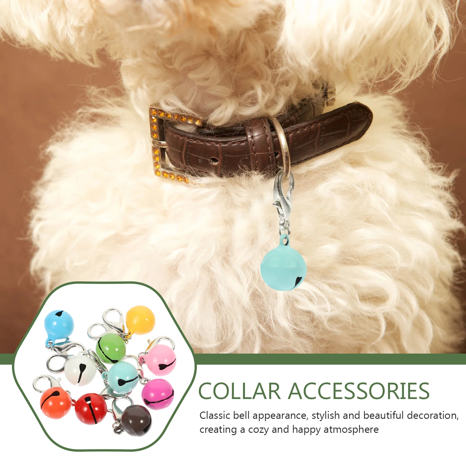 

10pcs Cat Dog Wear-Resistant Metal Supplies Hanging Accessories Decorative Pet Diy Hanging Bells Pet Collar Accessories Kitten