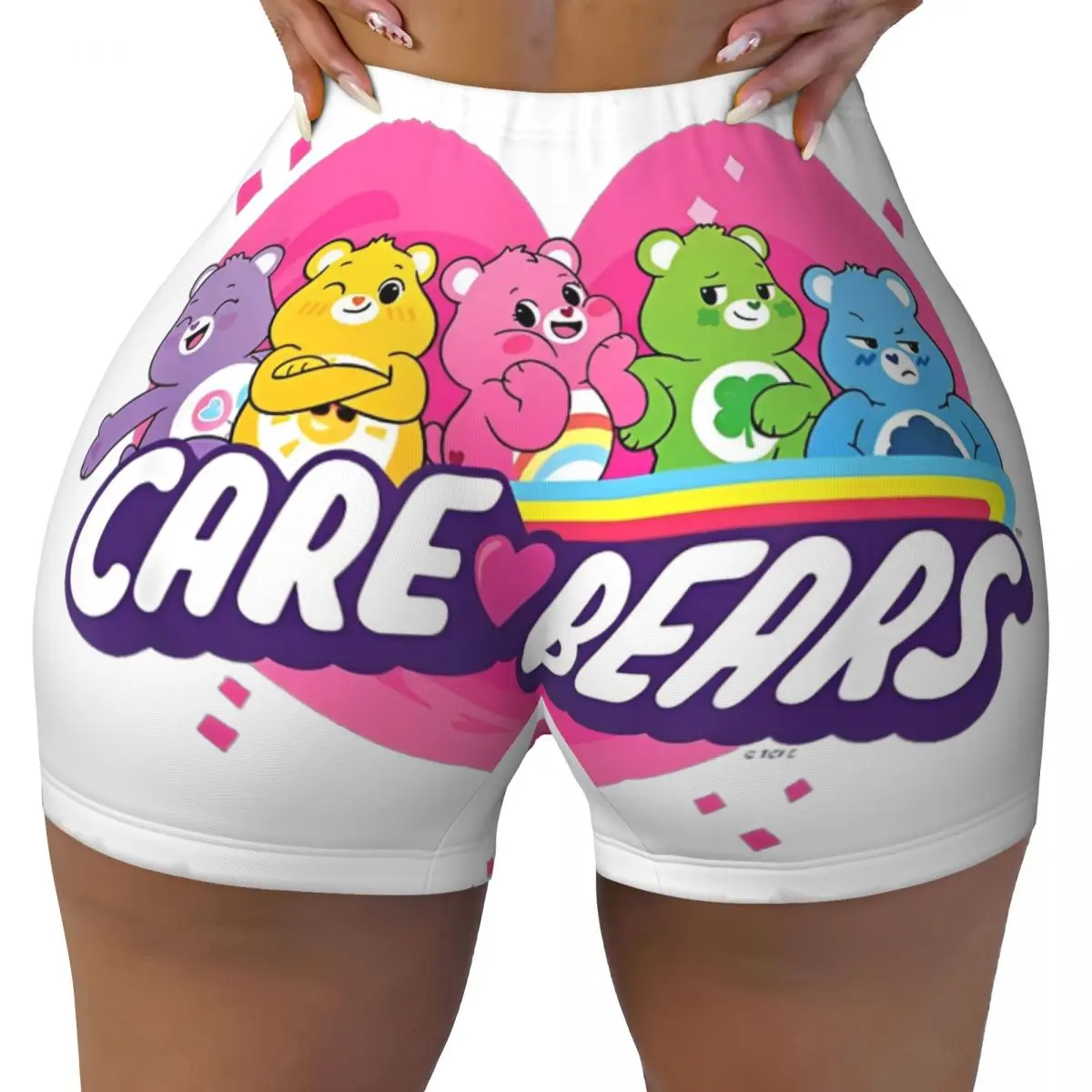 

Care Bears- Unlock The Magic Lineup High Waist Yoga Tight Shorts Women's Volleyball Biker Fitness Workout Gym Pants Tights