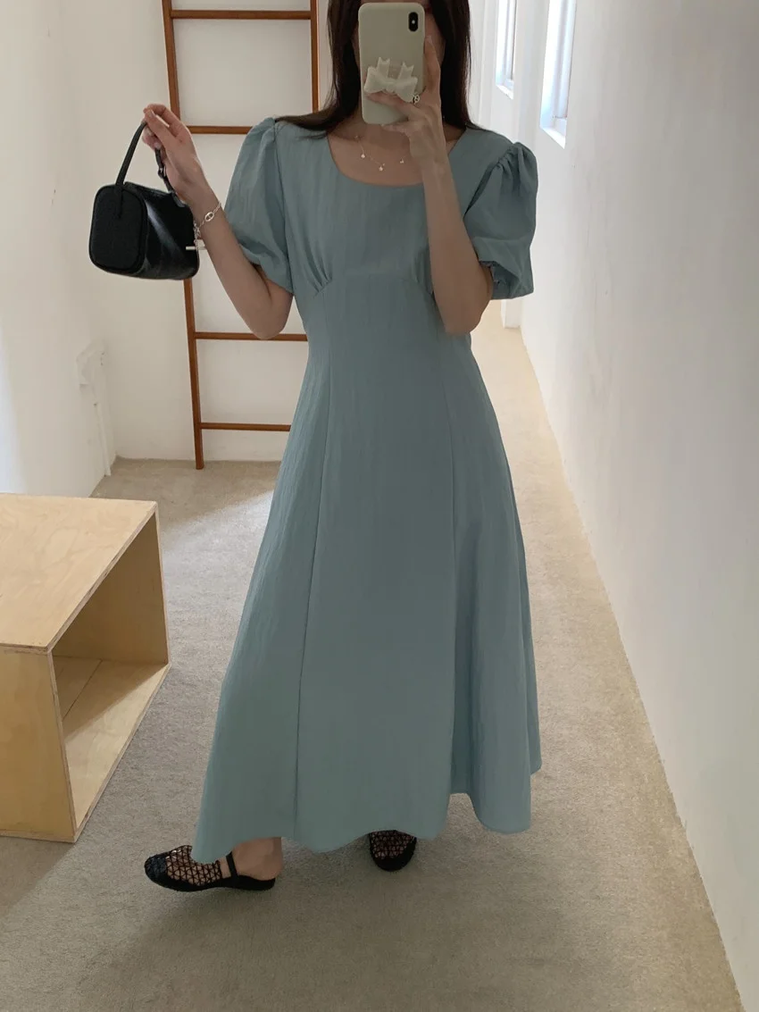 Alien Kitty Chic Vintage Oficina señora Maxi vestido mujer elegante verano 2025 nuevo ajustado fiesta calle alta pantalón corto Casual manga