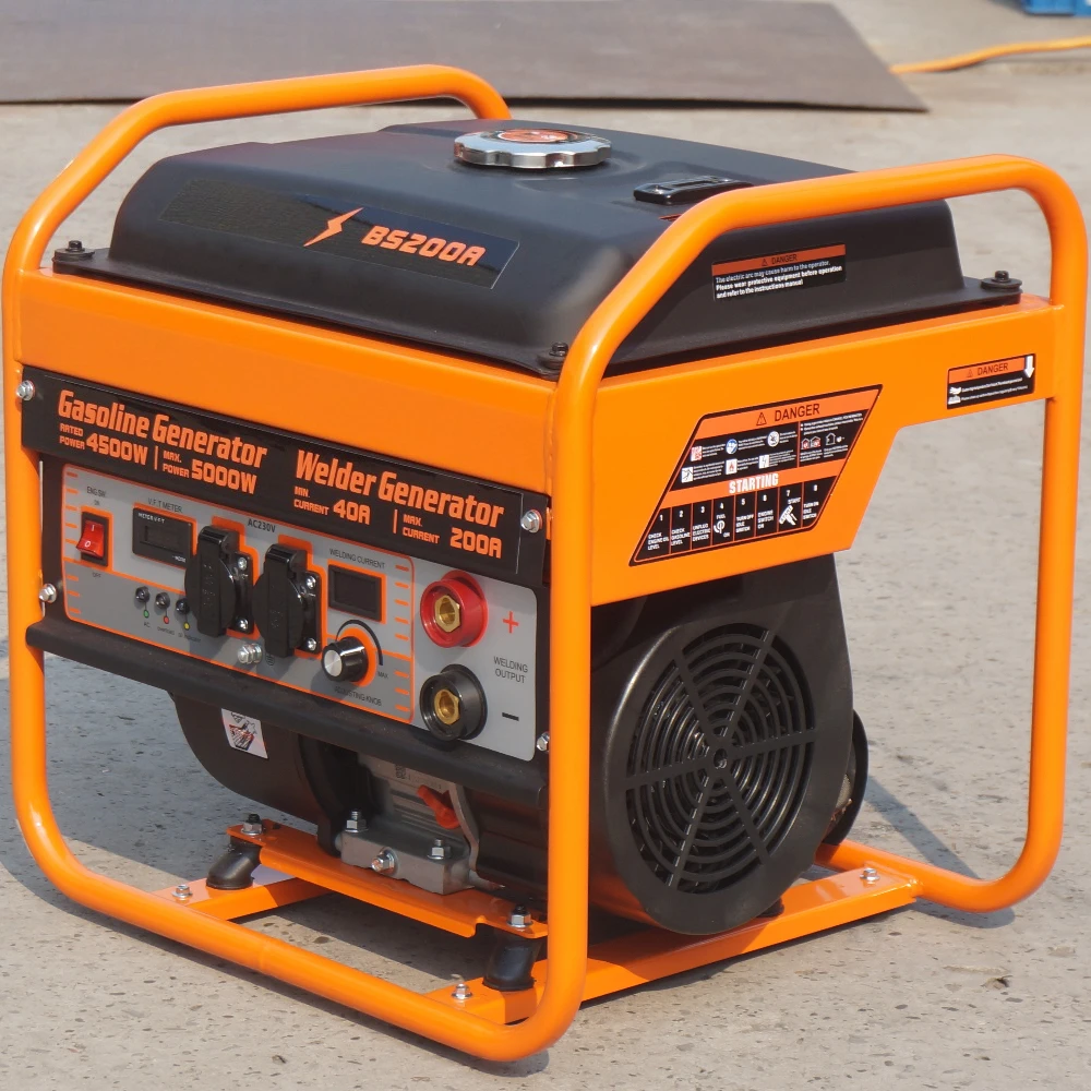 236cc Welding Generator 200iA 4200W 80-140A Petrol Welder 15L Fuel Tank CE EMC ECO Certified OEM Factory