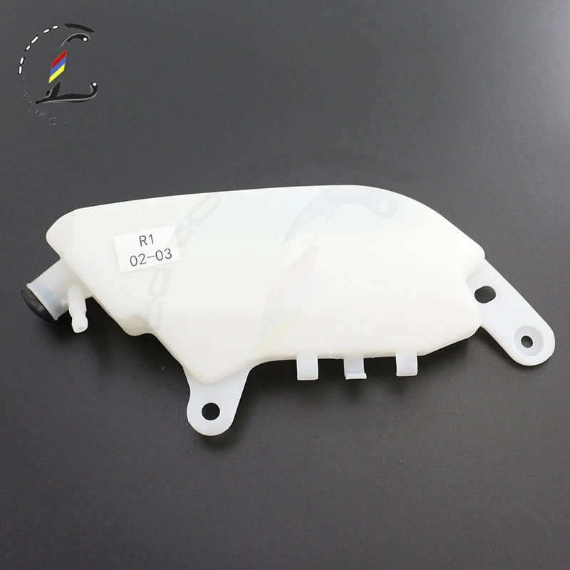 Motorcycle Coolant Reservoir Tank Plastic Spare Water Bottle Cooling Tank For Yamaha YZF R1 2002 2003 YZFR1 YZF-R1