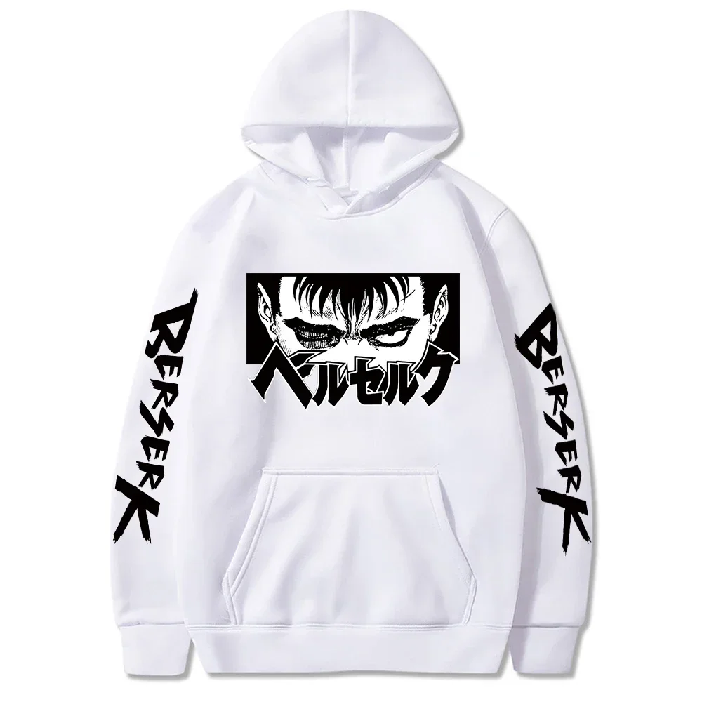 Japan Anime Berserk Harajuku Guts Eyes Manga Hoodies Sweatshirt Gothic Winter Pullover Fashion Long Sleeve Men Black Sweatshirt