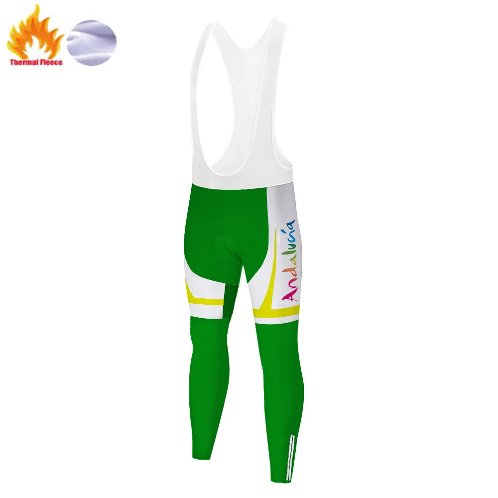 ANDALUCIA Winter Thermal Fleece mtb pants culotte ciclismo hombre invierno велоштаны зимние zimowe spodnie rowero