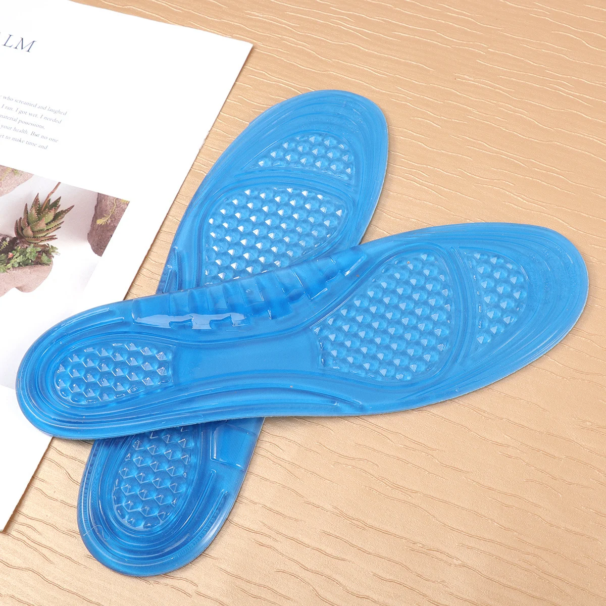 نعال داخلية ممتصة للعرق للتحكم في الرائحة باللون الأزرق مقاس S 37-42 حذاء مسامي ممتص للصدمات ومقاوم للانزلاق ودعم القدم #5