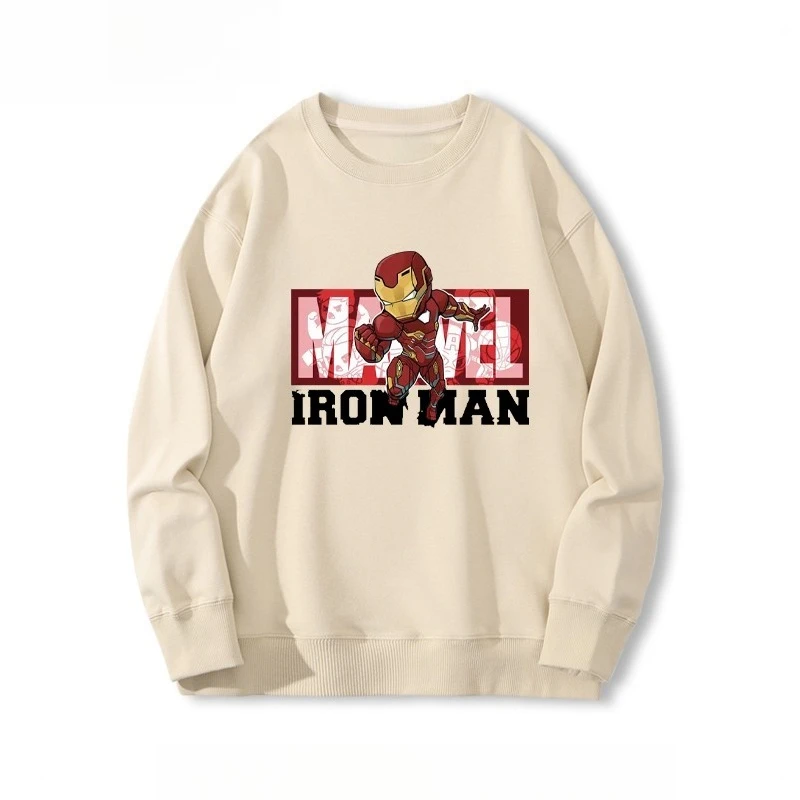 Marvel Avengers Iron Man waits for Spider Man Thor round neck hoodie men's autumn top