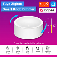 Tuya ZigBee Smart Knob Switch Wireless Rotatable Dimmer Scene Button Controller Switch Home Appliance Automation Linkage Remoter