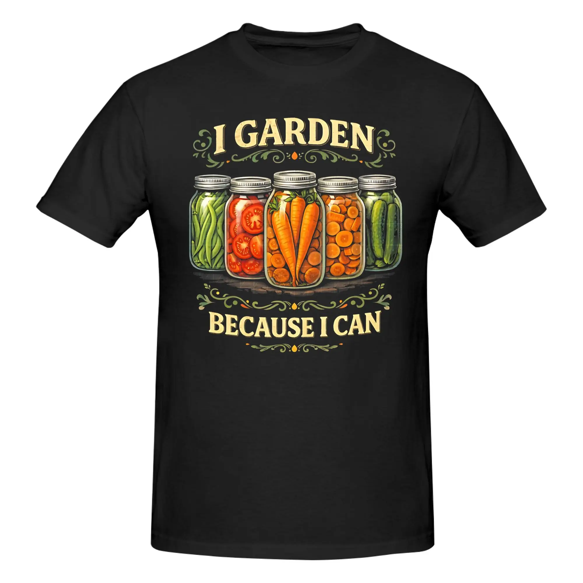 1 Piece I Garden Because I Can Funny 100% Cotton T-Shirt Plants Humor Tees Tops For Men