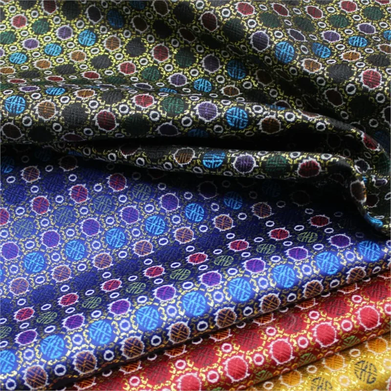 النمط الصيني للفيلم والتلفزيون الأسرة الدانتيل الديكور الذهب والفضة موضوع الجاكار الديباج نسيج الحرير #5