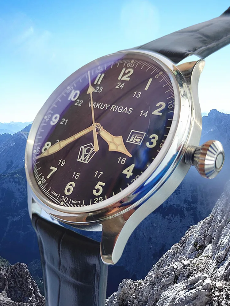 44MM Vakuy Automatic Mechanical Watch German Pilot Exquisite NH35