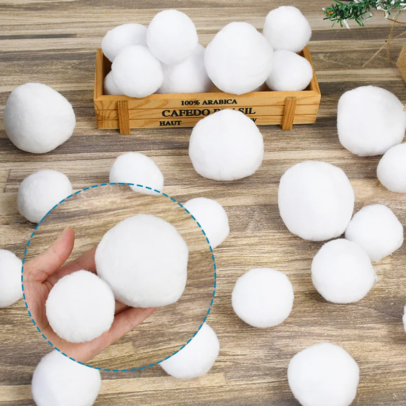 

5pcs 5/7cm Plush Christmas Snow Balls Artificial Snow Fight Ball Xmas Tree Decor Christmas Party Supplies Indoor Toy Kids Gifts