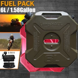 2021 New 6L Portable Jerry Can Gas Fuel Tank Plastic Petrol Car Gokart Spare Container Gasoline Petrol Tanks Canister Motorcycle