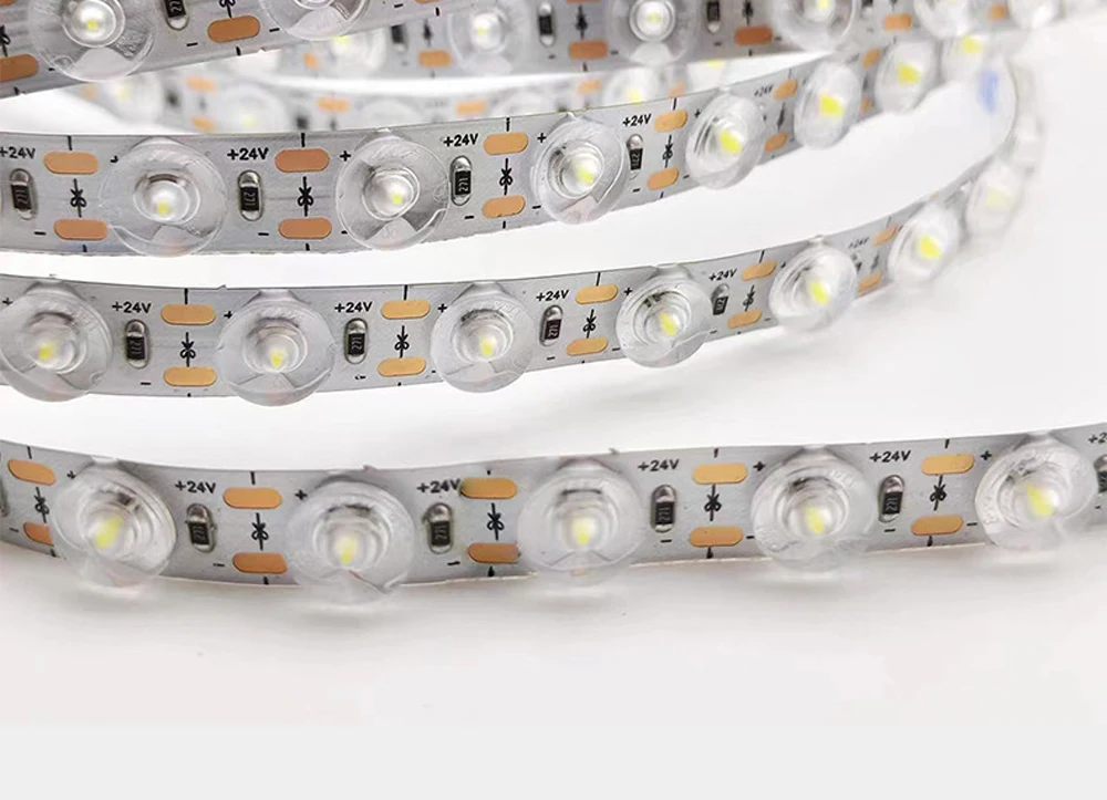 24V SMD3030 Lens soft LED Light strip High Brightness Flexible Diffuse Reflection LED Light Strip Office Lighting 10M/Roll