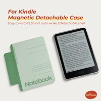 Funda Twosheep para Kindle 11.ª generación, Colosoft Paperwhite 12.ª, 11.ª, 10.ª, 7.ª, Magnética, Desmontable, Parte Trasera Transparente, Función de Activación/Suspensión, Estilo Cuaderno