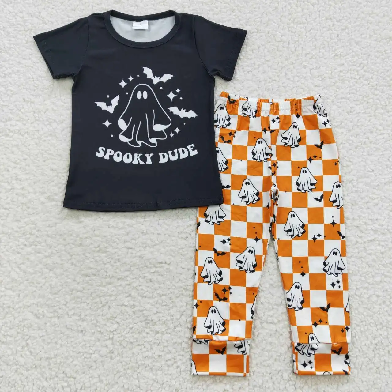 

BT0247 Kids Halloween Clothes Short Sleeve Top With Pants 2 Pieses Set Girl Boutique Outfits