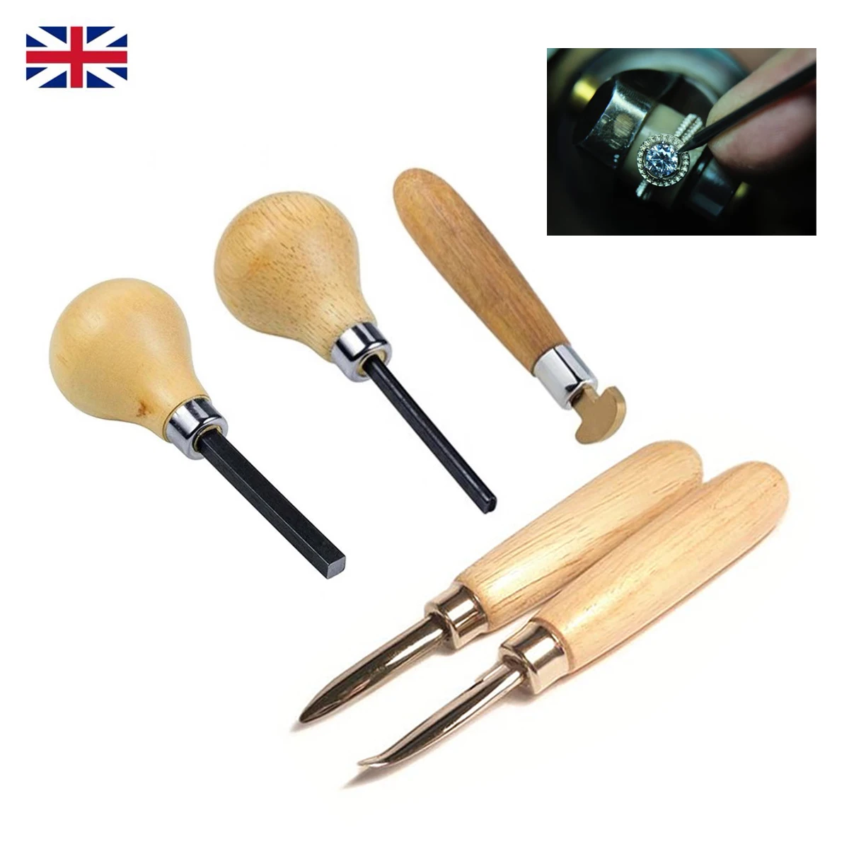 Essential Jewellers Stone Setting Tools British Made Jewelry Diamond Beading Pushers Rockers And Burnishers