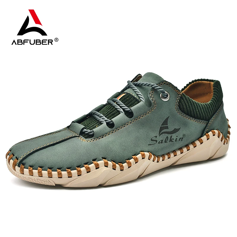 Zapatos informales de cuero hechos a mano para hombre, zapatillas transpirables, mocasines de conducción, calzado Wallking, gran oferta