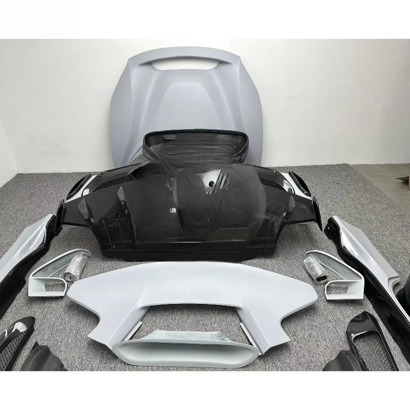 Style Dry Half Carbon Fiber  Twill   Bagged Car Body Kit Bumper Hood Spoiler Side Skirts    xiao
