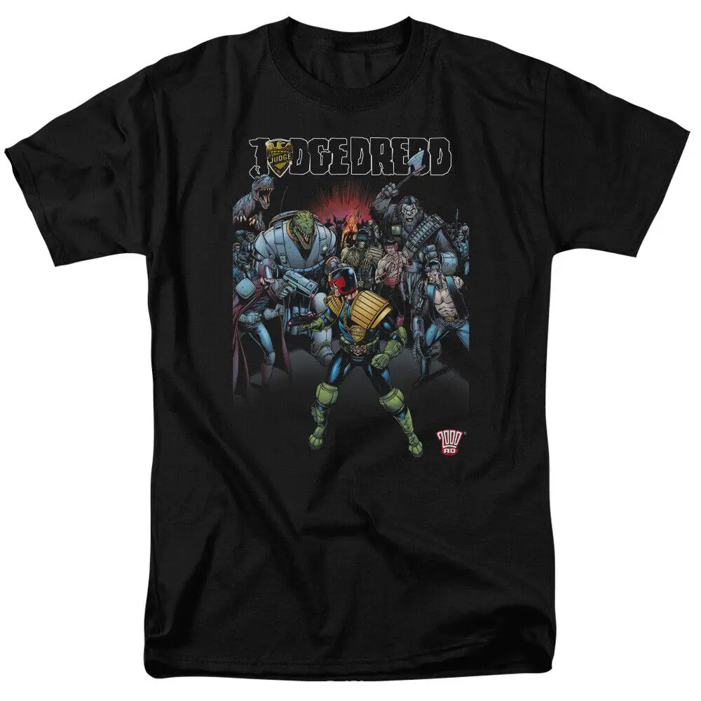 Camiseta de Juez Dredd Behind You, cómic negro con licencia