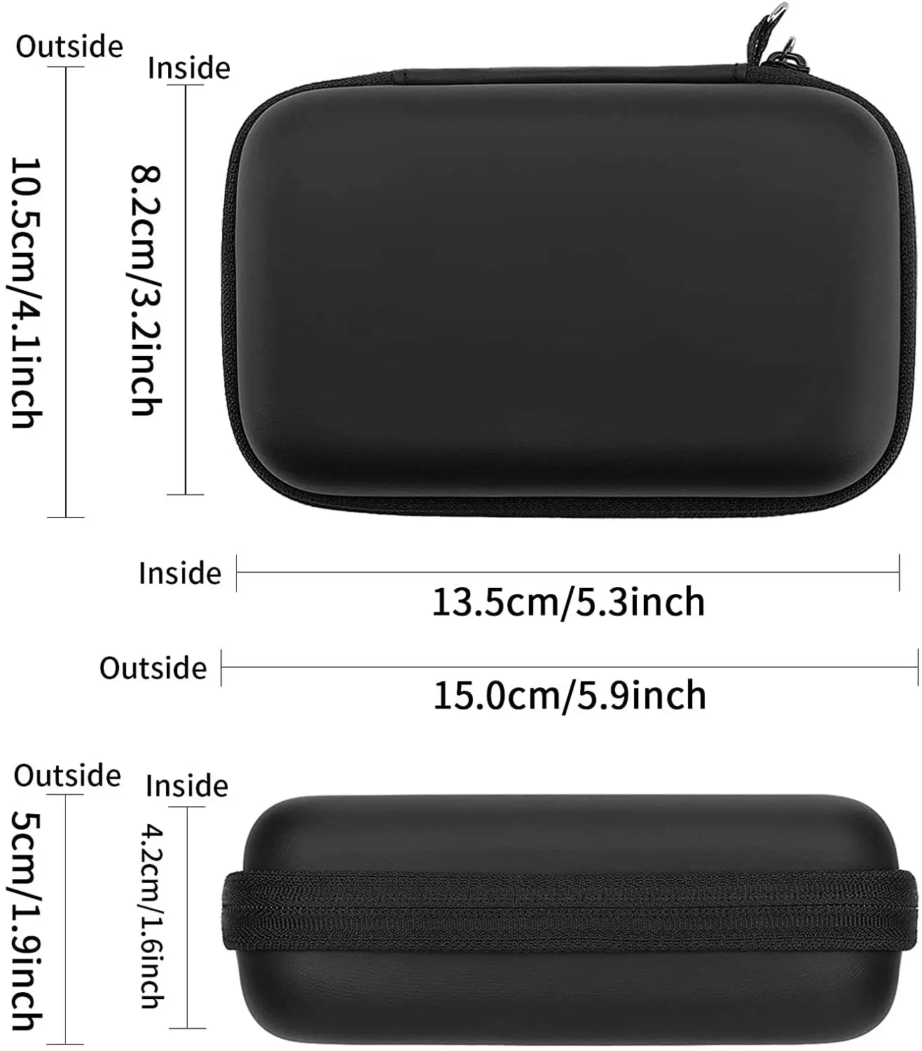 Yinke Hard disk esterni HDD custodia da viaggio per Seagate WD Elements Toshiba Canvio custodia protettiva portatile