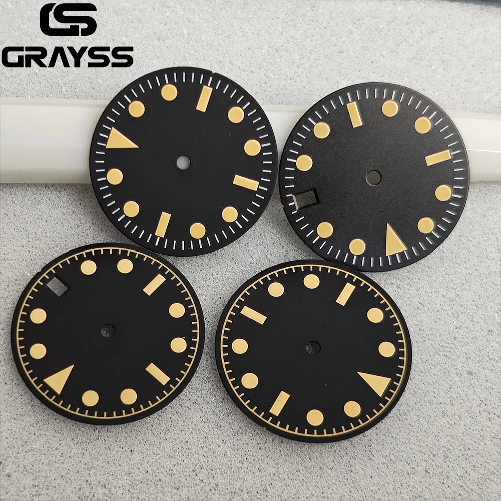 Ajuste para reloj Seiko Dial Super C3 verde Lume modificación de reloj NH35A NH70 4R35 4R36 accesorios de reloj de movimiento