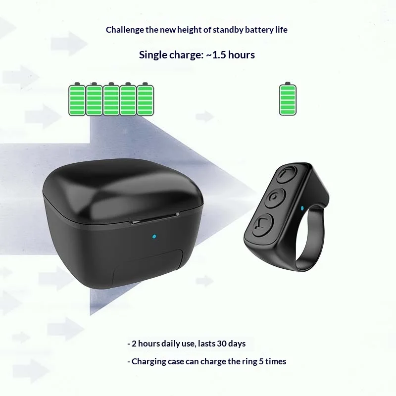Xring A07 Bluetooth Remote Control Ring Bring Your Own Bracket Remote control Automatic Page Turning Intelligence Ring For Gifts