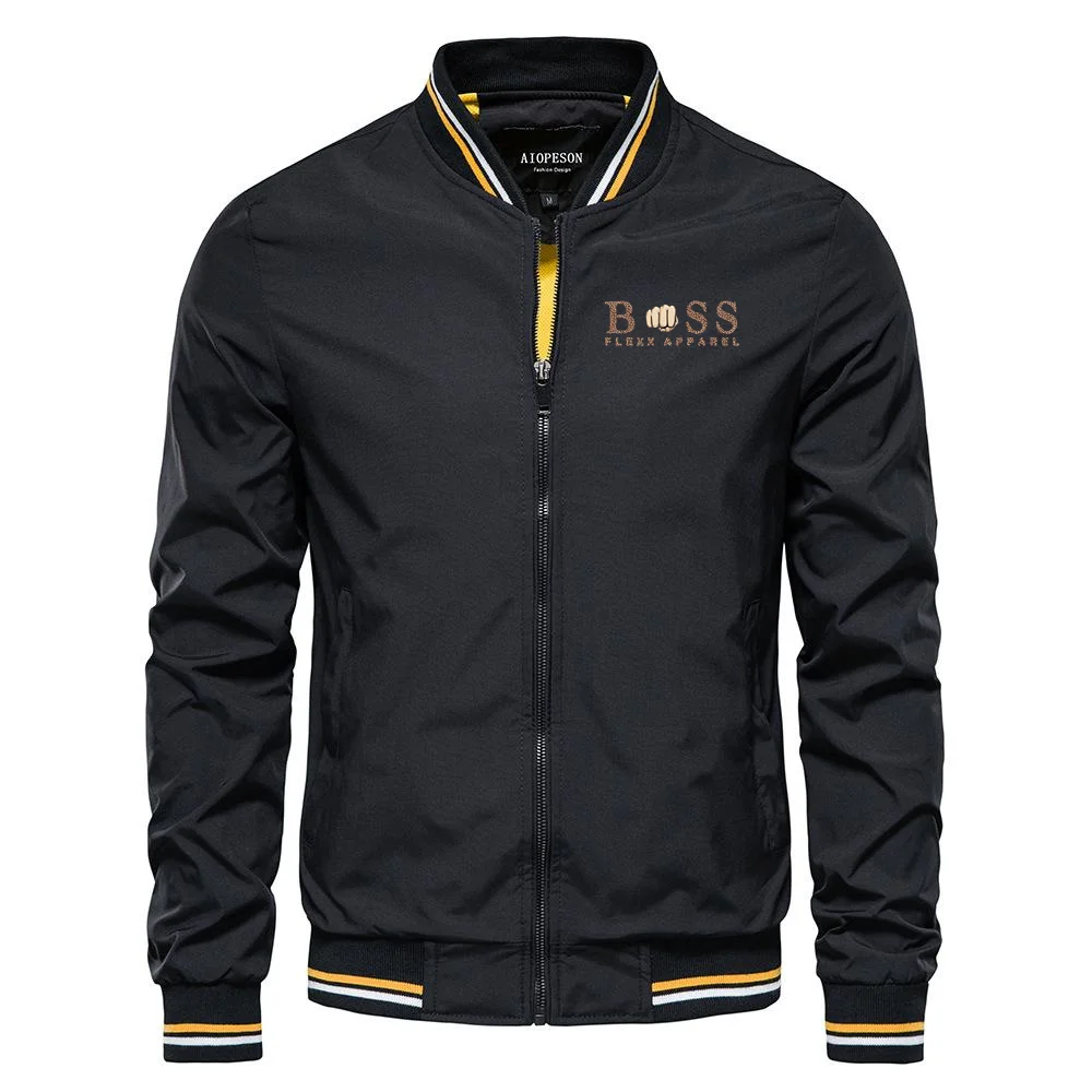 Spring and Autumn new men's luxury brand trench coat, sporty men's fashionable printed motorcycle casual high-quality jacket