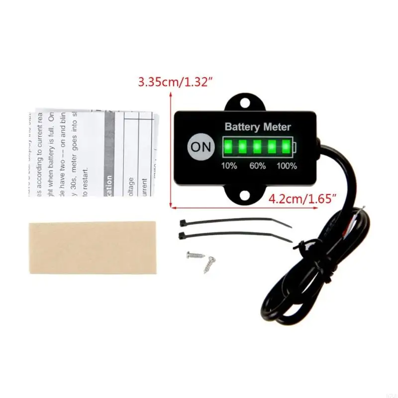 57qf Digital Battery Capacity Display Battemonitori litio universali LCD-Acido