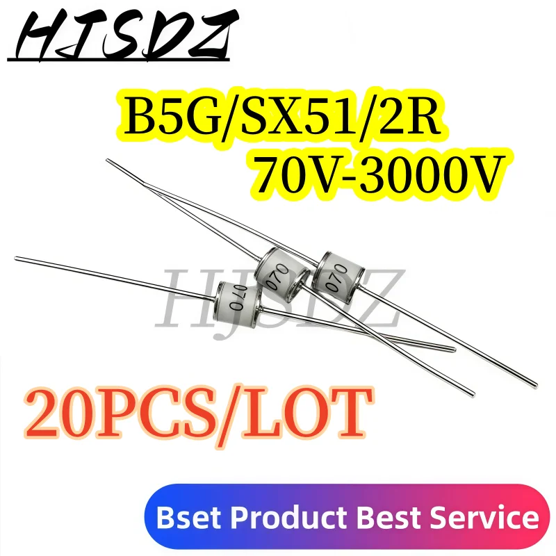Tubo de descarga de gas cerámico 【20PCS/LOT】5,5x6mm 5,5x6mm B5G/SX51/2R-70/75/90/150/230/470V, 1000V, 2000V 2500V 3000V