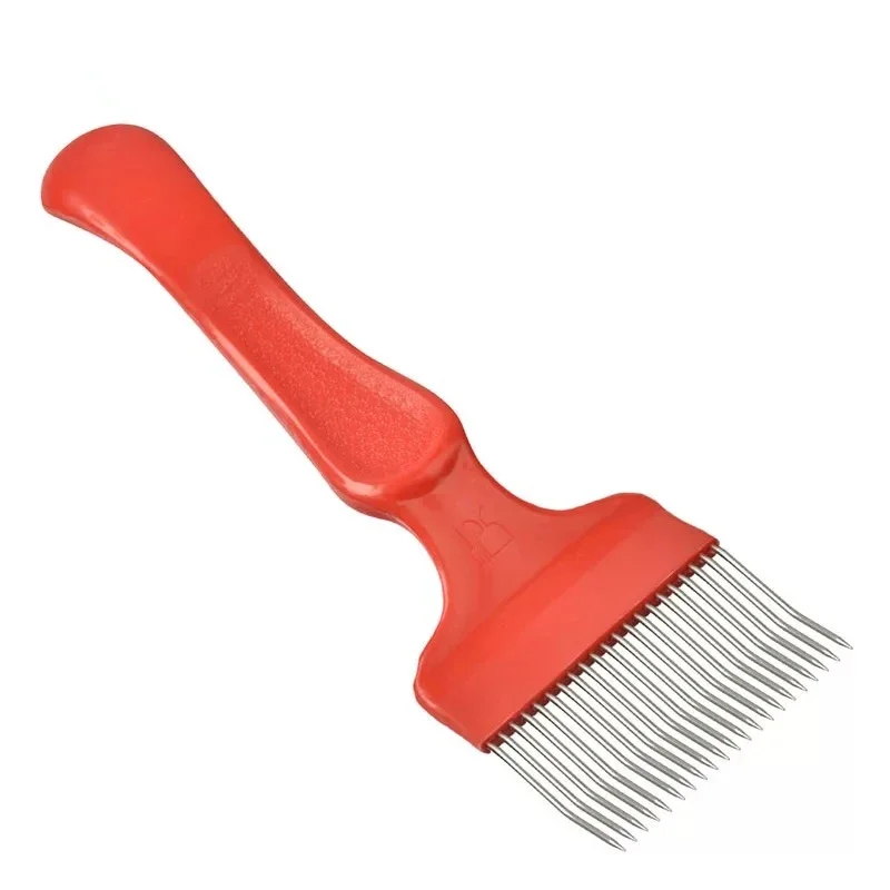 21 Pin Stainless Steel Tines Comb Uncapping Fork Scratcher Two-color Cut Honey Bee Beekeeping Tools