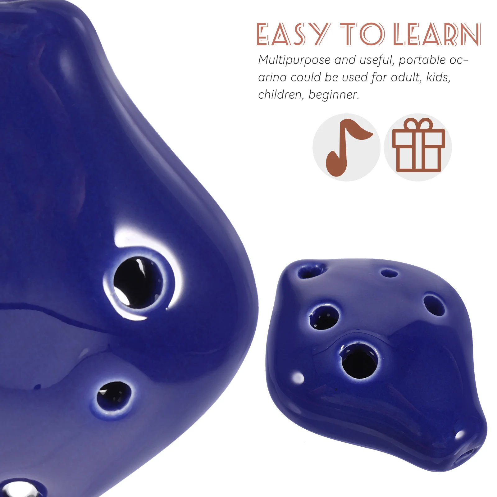 6 فتحات صغيرة من السيراميك الأكرينا آلة موسيقية محمولة المبتدئين الأكرينا لأداة الموسيقى الكبار