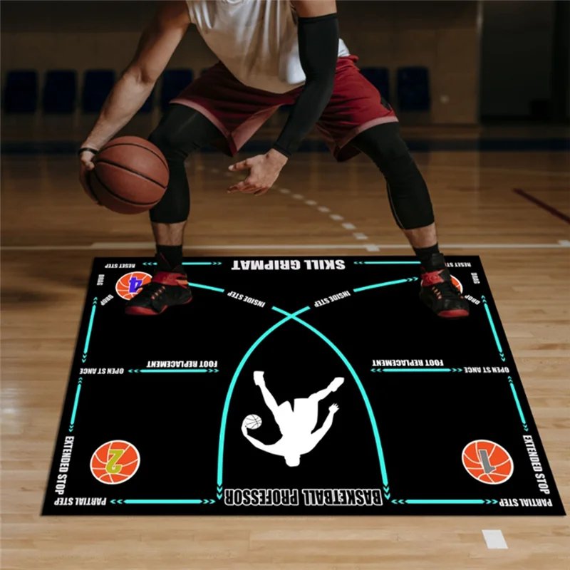 

FORC-Портативный баскетбольный коврик для ног Портативный противоскользящий баскетбольный тренировочный коврик для ног Тренировочный коврик для ног
