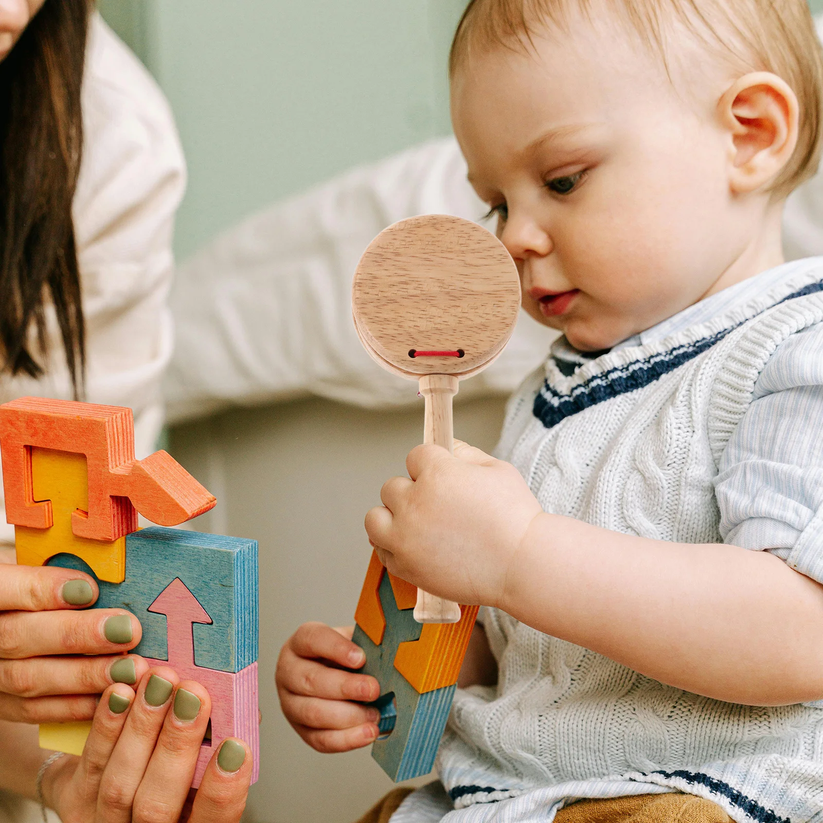 

Children Percussion Instrument Hand Toy Musical Instruments Preschool Kids Toddler Educational Wood Rhythm
