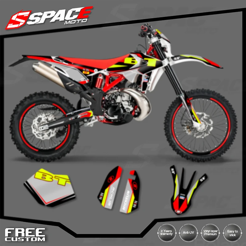 スペースカスタムオートバイグラフィック背景デカールベータ 250 300 RR 2018 2019 18-19 エンデューロステッカーキット 05