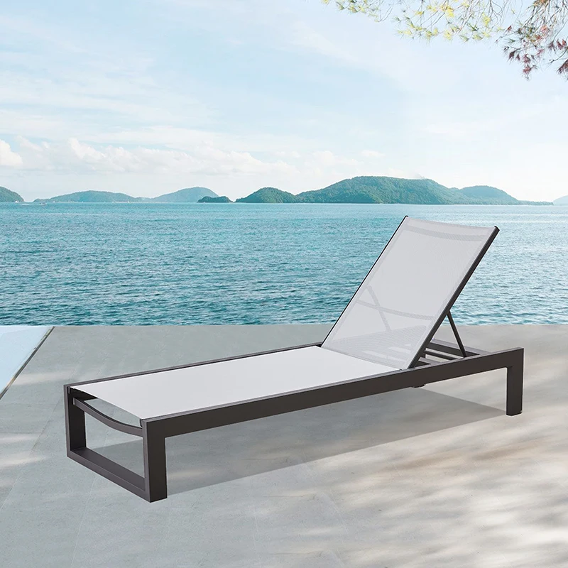 

White Waterproof Relaxation Beach Chair Furniture Swimming Pool Day Bed Outdoor Sun Lounger for Garden