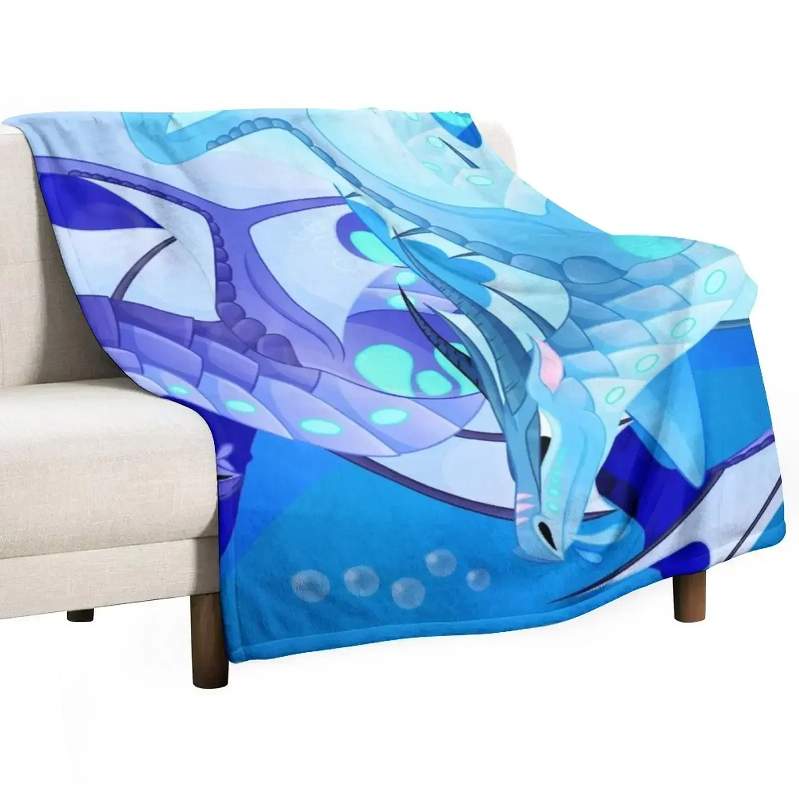 Wings of Fire- Tsunami & Riptide Throw Blanket Decorative Soft Throw Blanket for Couch Sofa