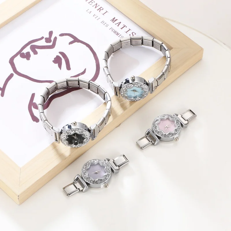 

Модный разъем для часов из нержавеющей стали, подходит для 9 мм, итальянские подвесные звенья, женские квадратные часы, браслет, браслет, сделай сам, ювелирные изделия, подарок