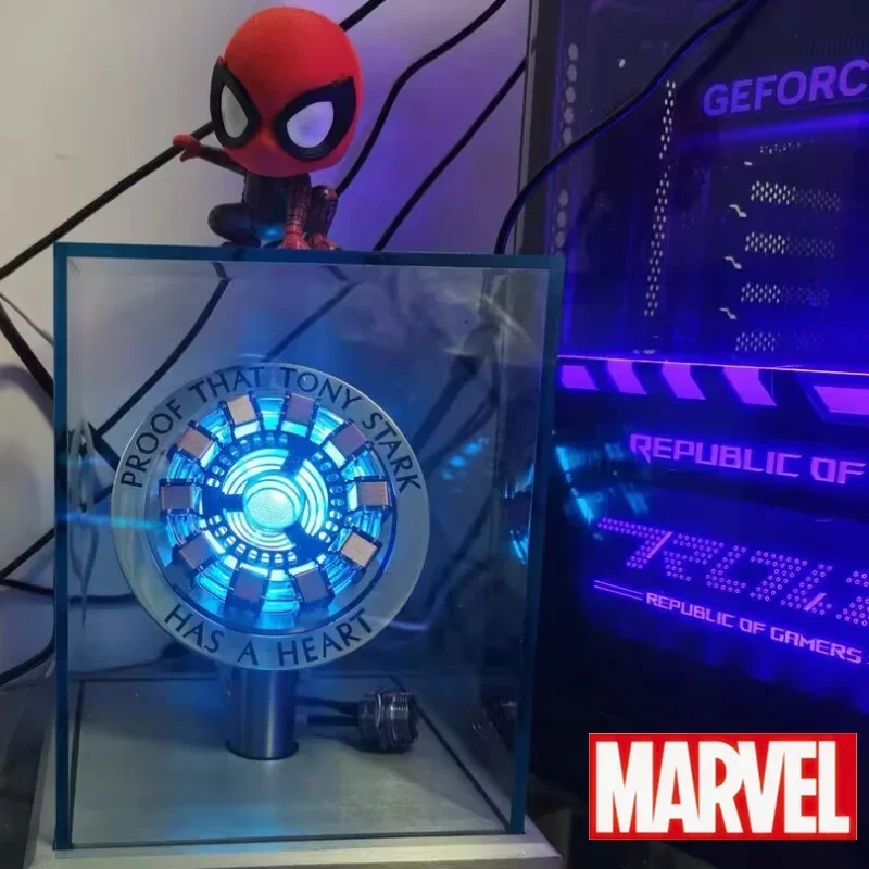 Genuine Iron Man Mark1 Alloy Reactor Heart Reactor Marvel Figure Model Peripherals Ornaments First Generation Ark Toy Chest Lamp