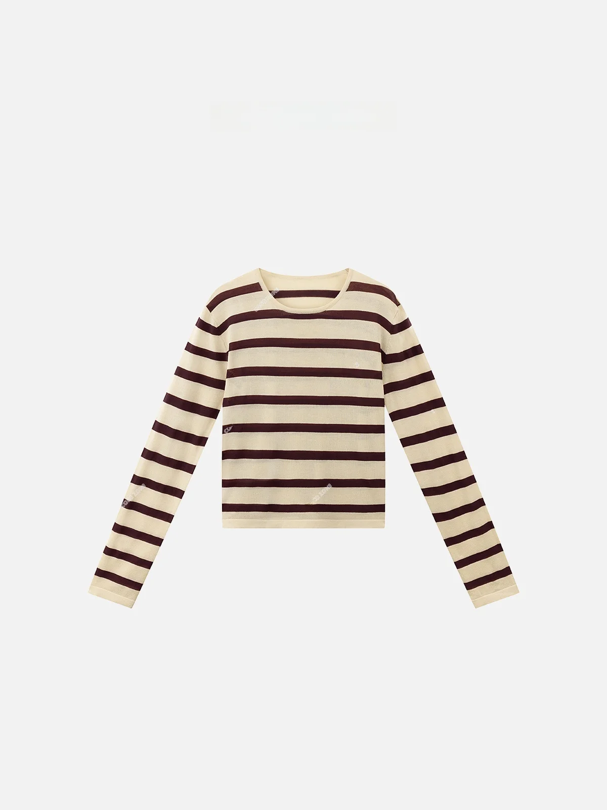 

Классический вязаный топ ZONE с круглым вырезом, в полоску, винтажный, весенне-летний, модный, женский, премиум-качества, с длинным рукавом, стандартный крой