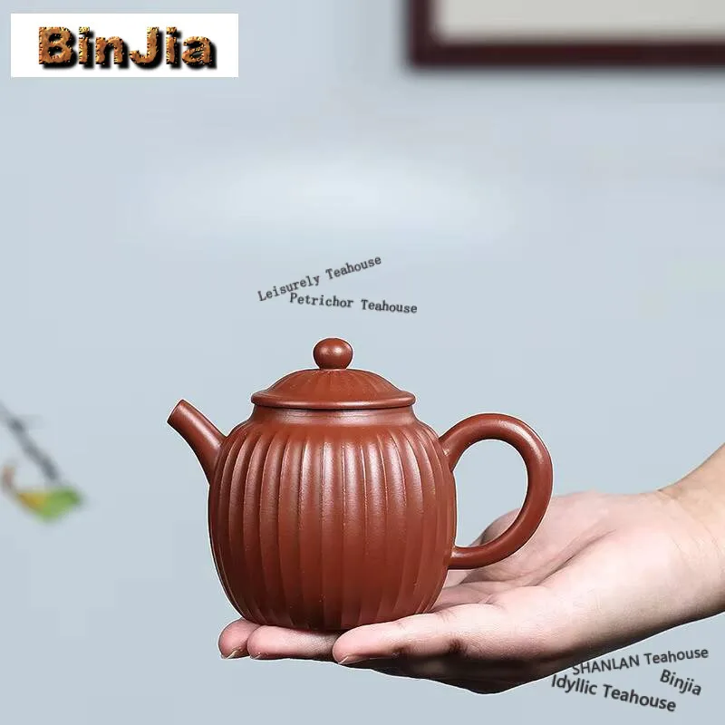 

270 мл элегантные исинские чайники из фиолетовой глины ручная работа чайник из сырой руды Dahongpao чайник для грязи с ситечком Zisha Teaset Cha принадлежности для рукоделия