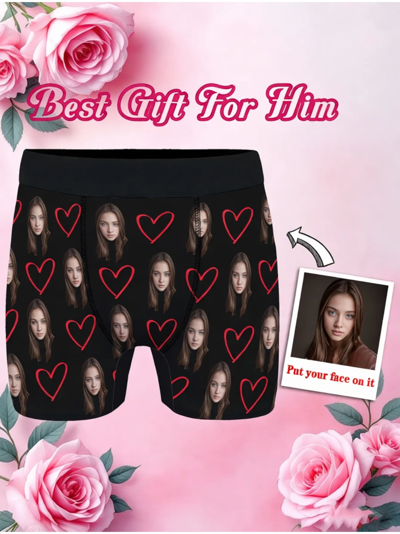[Custom] Latest Custom Face Men'S Boxer Shorts with Personalized Designs, Perfect As a Gift for Boyfriends Or Husbands