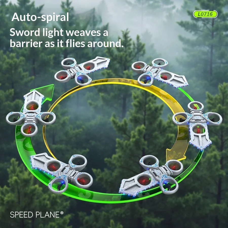 عبر الحدود السيف الملكي الطيران L0716 التحكم عن بعد تحلق السيف أربعة محاور الطائرات بدون طيار أضواء ملونة لعبة أطفال رغوة الطائرات