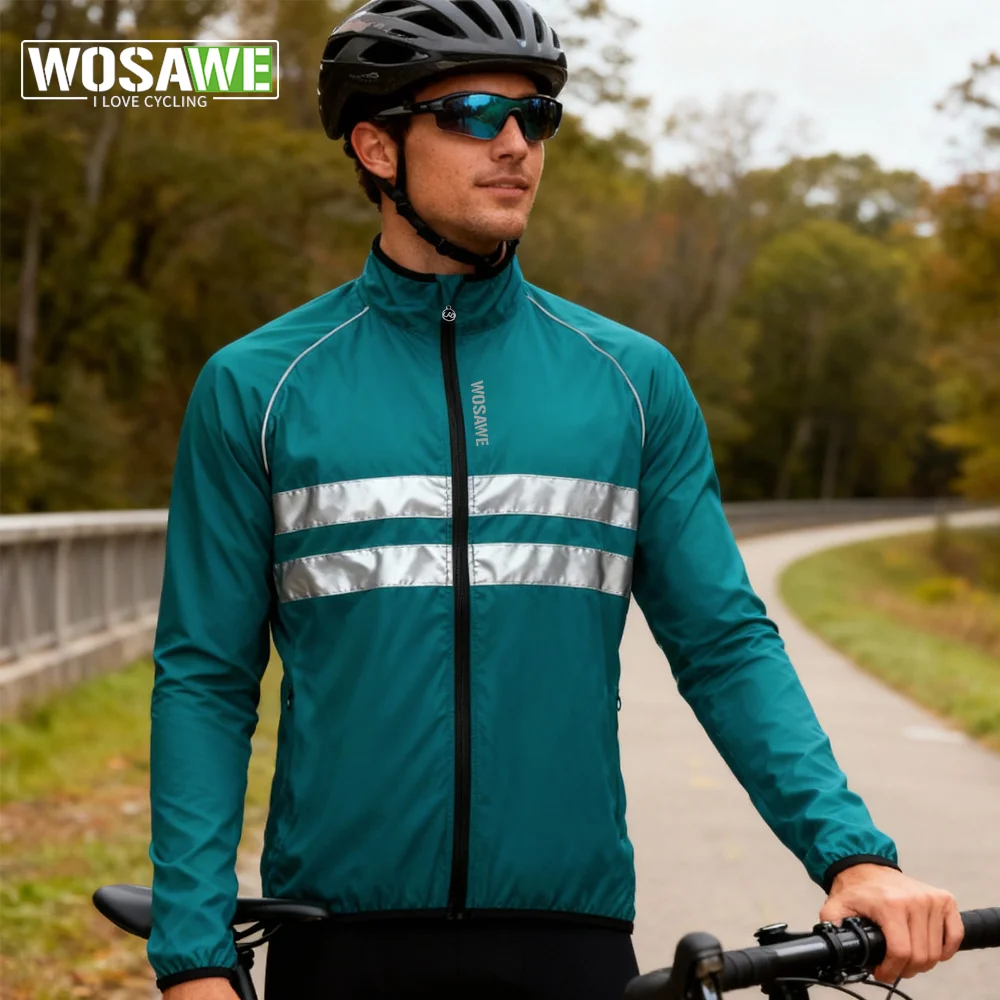 

Светоотражающая Мужская ветрозащитная куртка WOSAWE, для езды на горном велосипеде