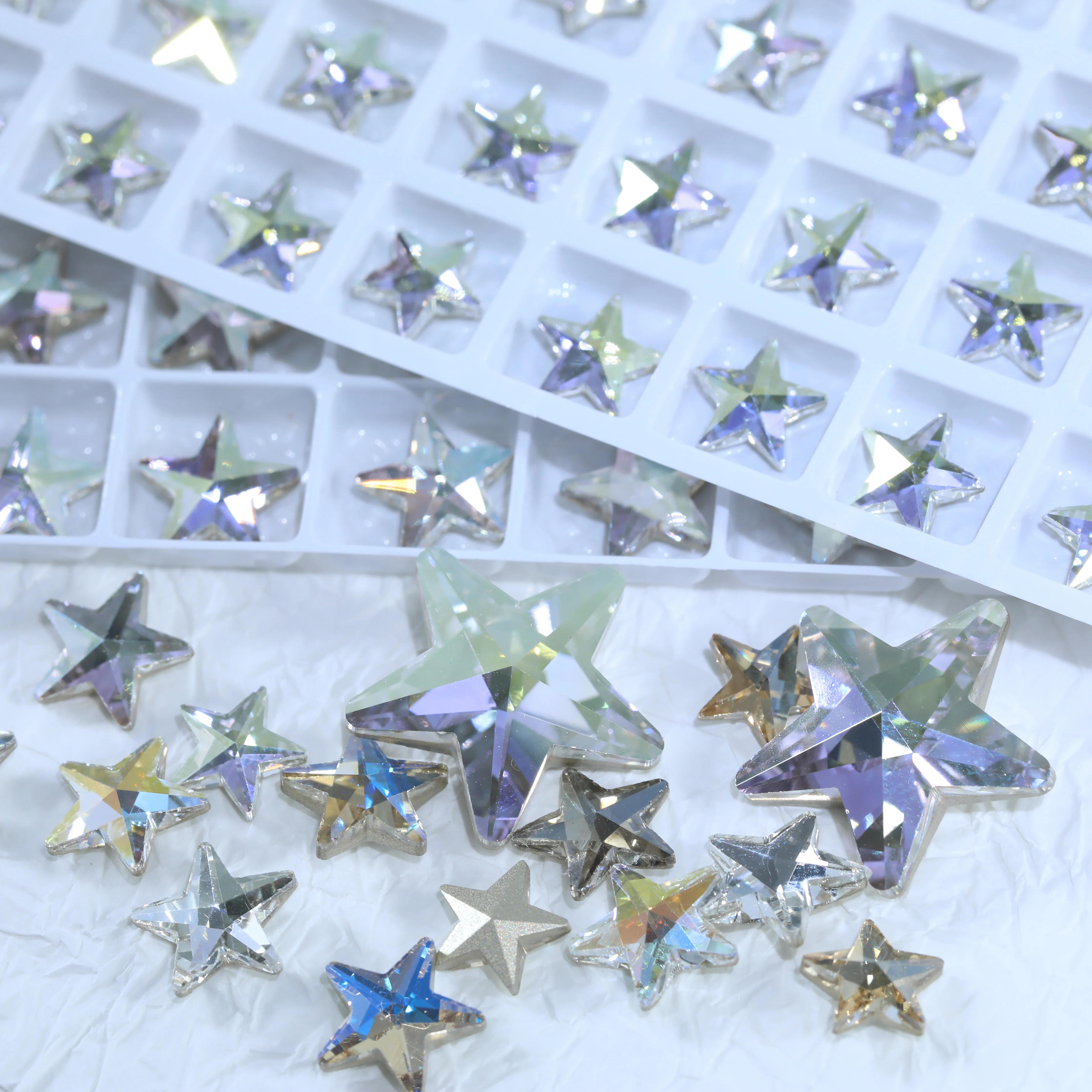 Glänzende Kristall-Weihnachtskollektion Weihnachtsstern Fancy Stone Strasssteine DIY Handwerk Haarschmuck Nagelkunst Taschen Hochzeitskleid – Detail 6