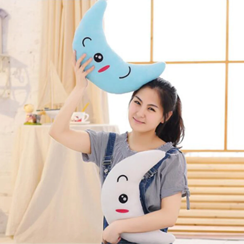 Poduszka LED w kształcie księżyca, świecąca, zmieniająca kolory, romantyczna lampka nocna, dekoracja do biura i samochodu, przyciągający wzrok prezent.