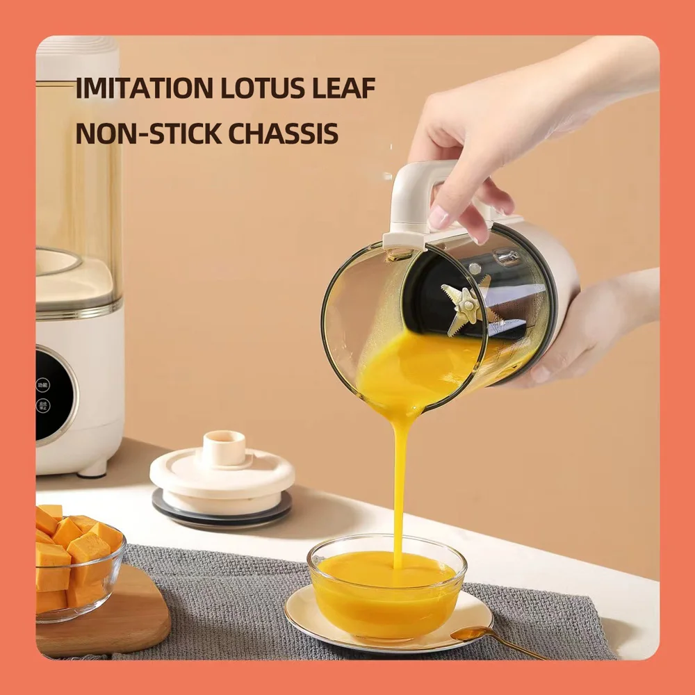 ماكينة تصنيع حليب فول الصويا عالية السرعة، فلتر عصارة فواكه طازجة، خلاط أوتوماتيكي بالكامل، زجاجة خلاط الطبخ المنزلية