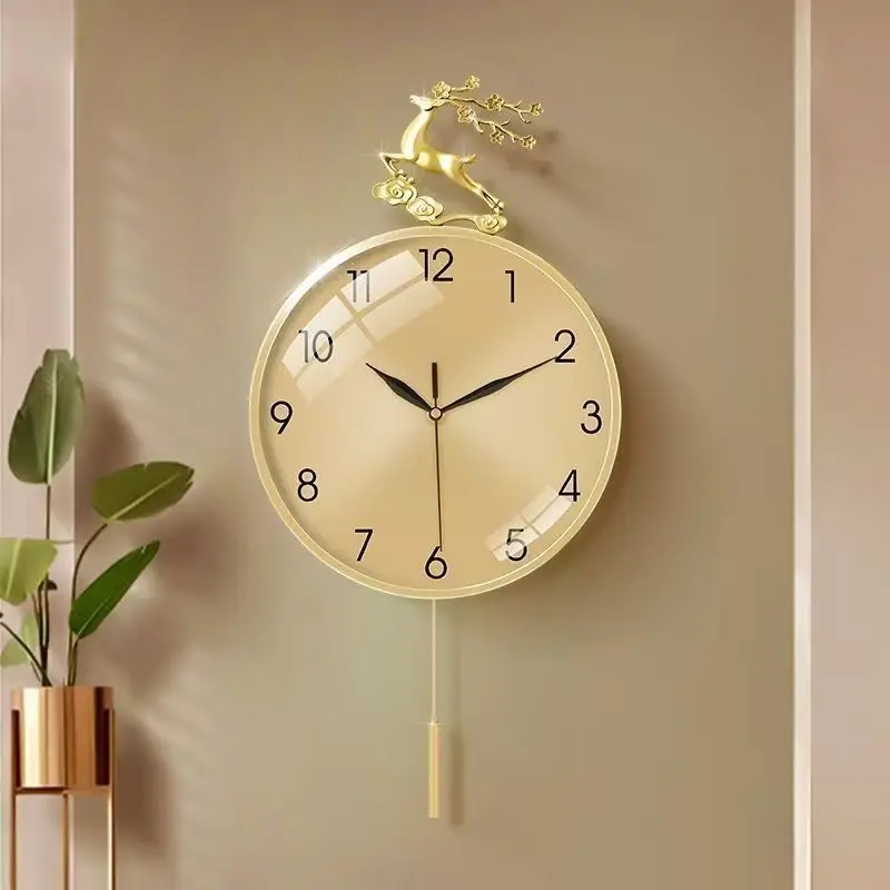 &c 38X77CM European-style Minimalist Silent Wall Clock Suitable for Living Room and Bedroom Dropshipping DDP