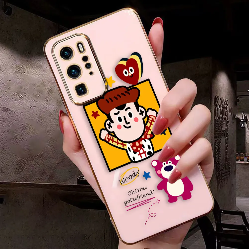 Cover Smooth E-TPU Phone Case Huawei NOVA 3 3I 4 5I 5T 7 7I 8I 9 9SE 10 Y70 X7A X9A 20 50 70 PRO 5G Case Funny Toy Story Couple